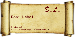 Dobi Lehel névjegykártya